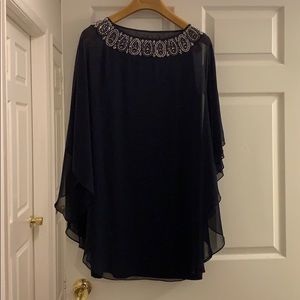 Beautiful navy blue knee length dress